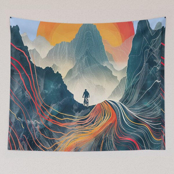 Item preview, Journey Beyond: Surrealist Mountains & Bike Collection designed and sold by ThePurpleMelon.