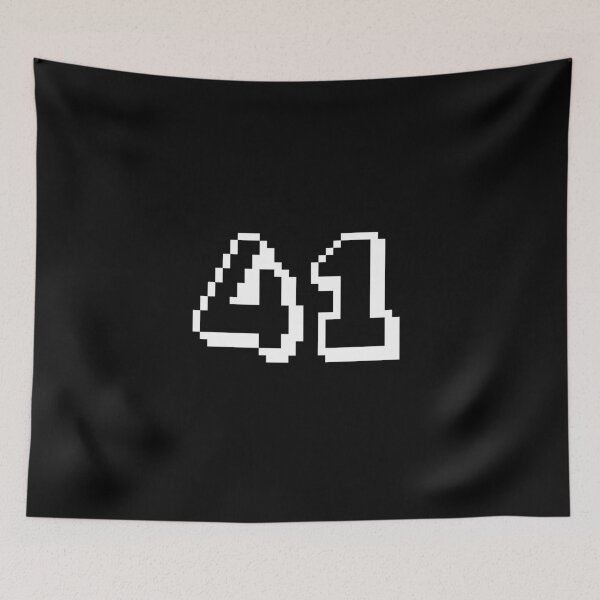 Item preview, 41, forty-one, white, retro video game, 1 up! designed and sold by Numbers-Art.