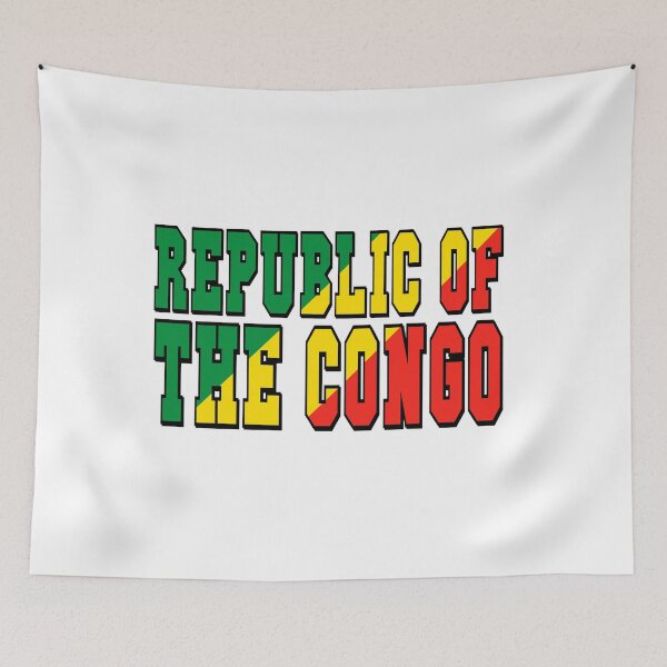 Item preview, Democratic Republic of the Congo Country Flag Typography designed and sold by TravelWish.