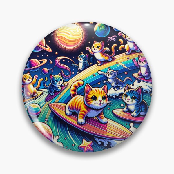 Item preview, Kittens Surfing in Space designed and sold by Philip-p22.