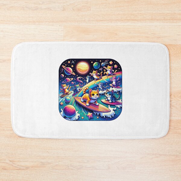 Item preview, Kittens Surfing in Space designed and sold by Philip-p22.