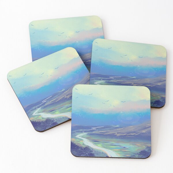 Item preview, Blue sky white clouds forest designed and sold by ShopMaxiDesigns.