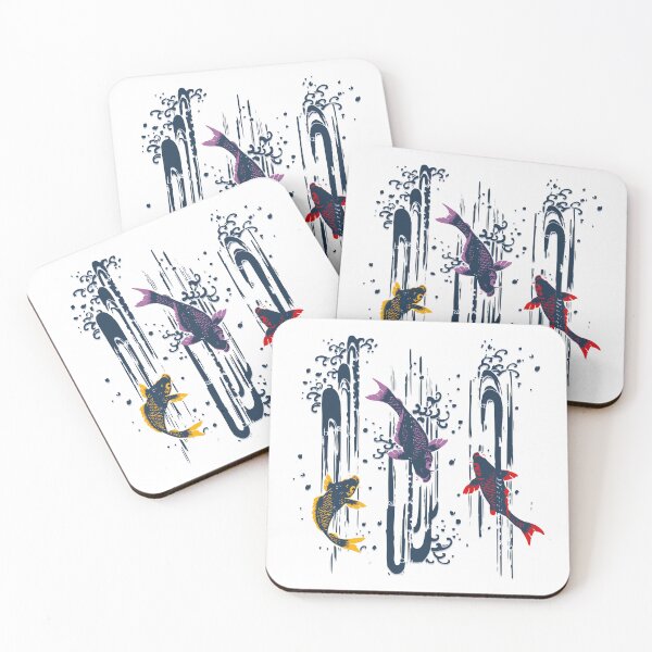 Item preview, three koi fish underwater - Japanese design designed and sold by Japan Design Prints.