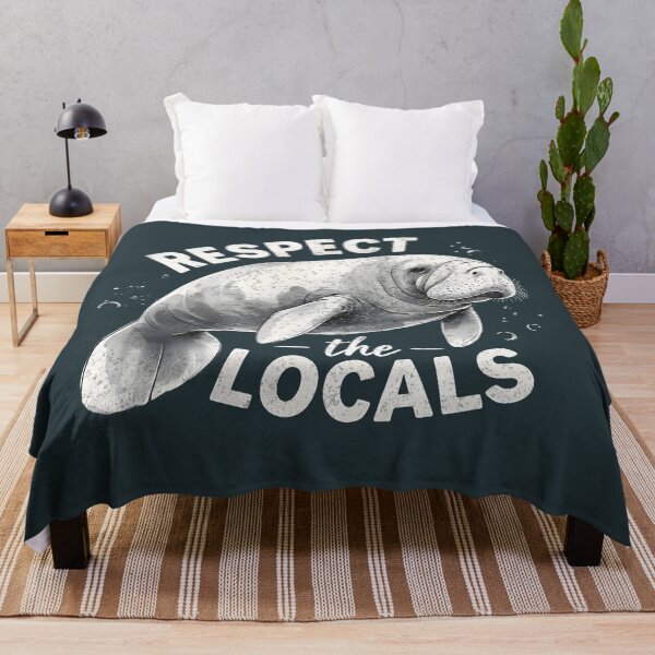 Item preview, Manatee Respect The Locals Cute designed and sold by HowToCanadian.
