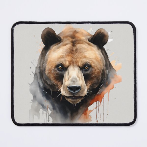 Item preview, Watercolor Mighty Bear Face designed and sold by PolygonPinnacle.