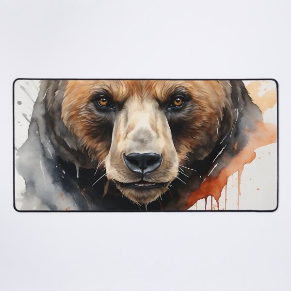 Item preview, Watercolor Mighty Bear Face designed and sold by PolygonPinnacle.