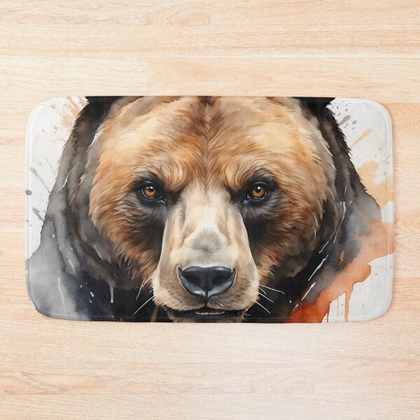 Item preview, Watercolor Mighty Bear Face designed and sold by PolygonPinnacle.