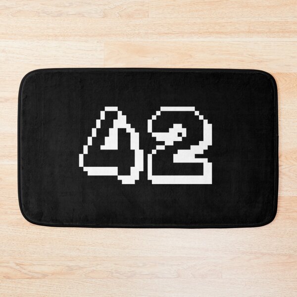 Item preview, 42, forty-two, white, retro video game, 1 up! designed and sold by Numbers-Art.