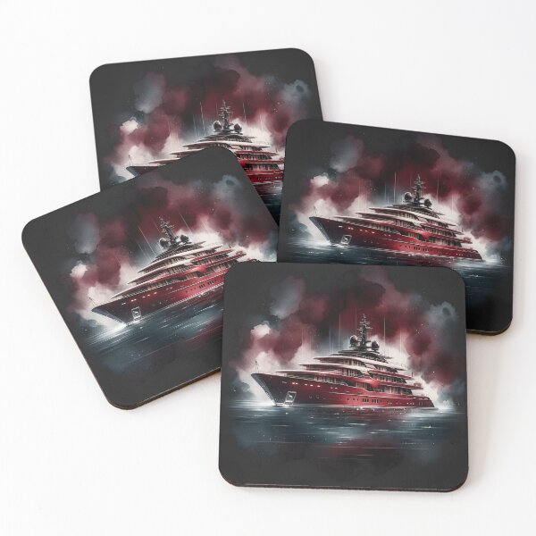 Item preview, Crimson Yacht: Summer Dream in Watercolor designed and sold by ByDigitalDream.