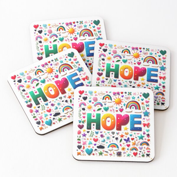 Artikelvorschau, Hoffnungswort, motivierendes Regenbogendesign entworfen und verkauft von GLORY-LIFE.