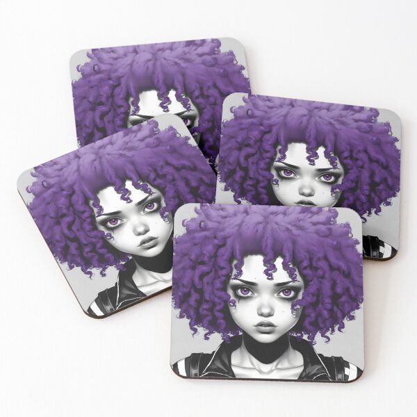 Item preview, Chica afro morada designed and sold by ramboe.