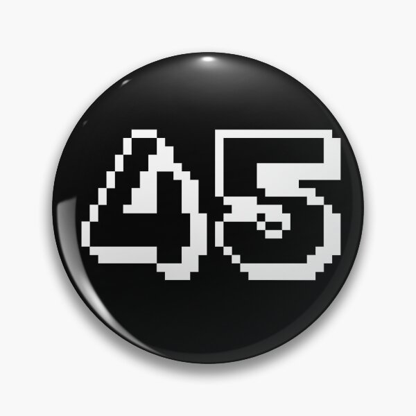Item preview, 45, forty-five, white, retro video game, 1 up! designed and sold by Numbers-Art.