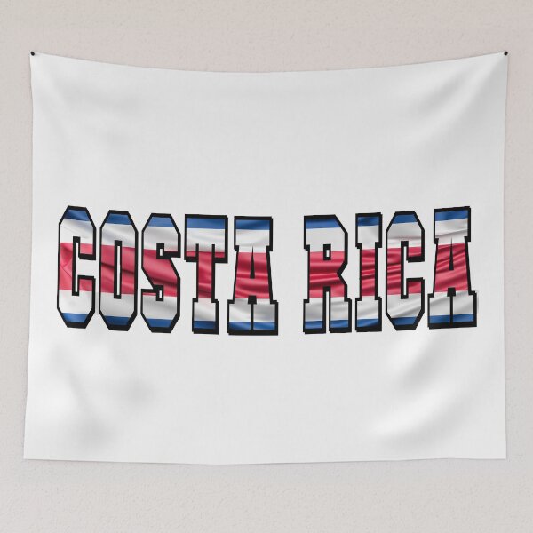 Item preview, Costa Rica Country Flag Typography designed and sold by TravelWish.