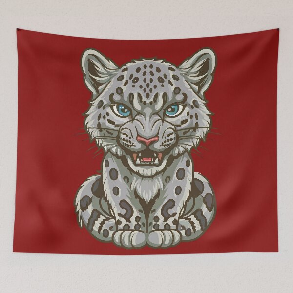Item preview, Wild Angry Snow Leopard designed and sold by Irbisinthebox.