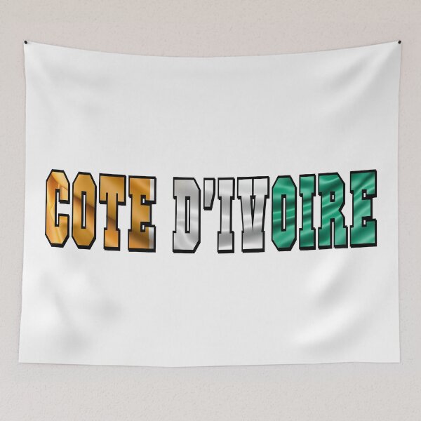 Item preview, Côte d’Ivoire Country Flag Typography designed and sold by TravelWish.