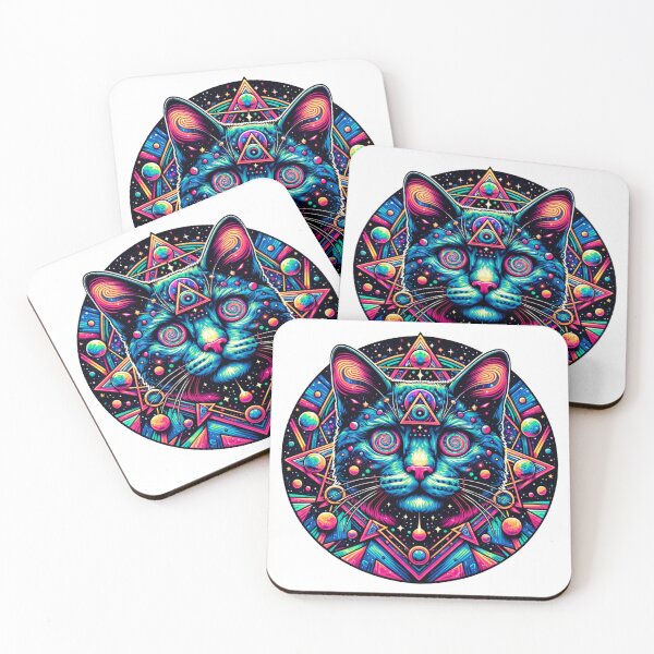 Item preview, Cosmic Cat with Swirling Galaxies in its Eyes designed and sold by Philip-p22.