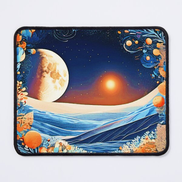 Item preview, Lunar Kaleidoscope: Vibrant Moon Art designed and sold by Health And Fitness Posts e-Store.