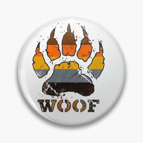 Artikelvorschau, Distressed Grunge Gay Bear Pride Flaggenfarben Bear Paw Woof entworfen und verkauft von glx72.