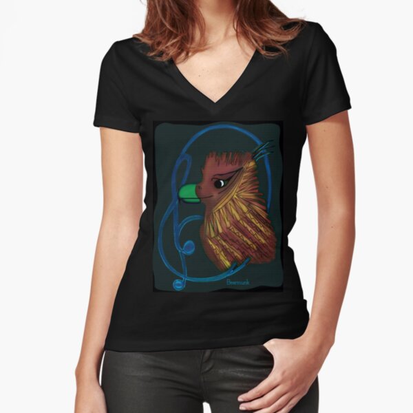 Songbird Fitted V-Neck T-Shirt