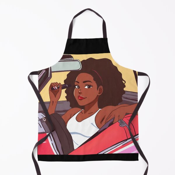 Item preview, black girl in a car with red lips designed and sold by Berenicelee23.