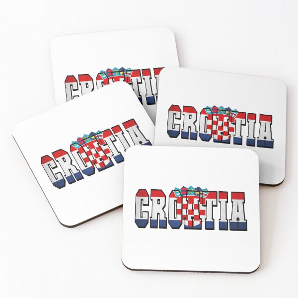 Item preview, Croatia Country Flag Typography designed and sold by TravelWish.
