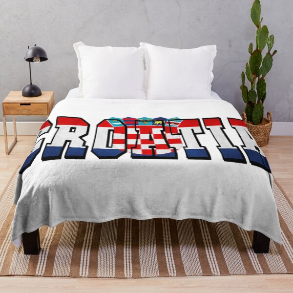Item preview, Croatia Country Flag Typography designed and sold by TravelWish.