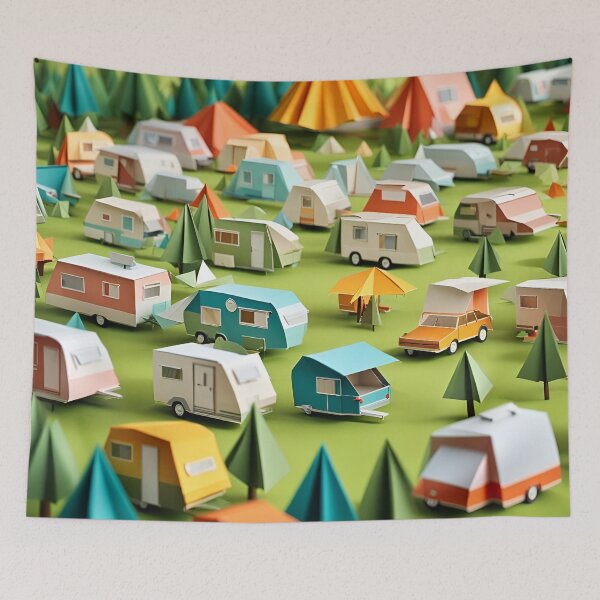 Item preview, Origami Art - Fields of Wander: Caravans in Tranquility  designed and sold by ArtfulFolds.