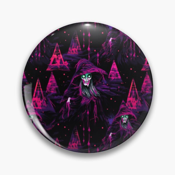 Item preview, Witches - synthwave cyberpunk pattern designed and sold by GlitchGrotesque.