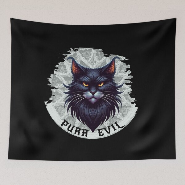 Item preview, Purr Evil - Black Cat designed and sold by SeledineArt.