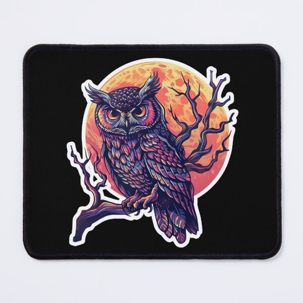 Item preview, Colorful Owl On Tree with moon designed and sold by DreamVibeShirt.