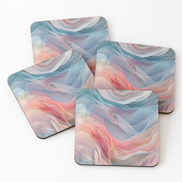 Item preview, Harmony in Chaos: Abstract Pastel Waves designed and sold by meowjourney.