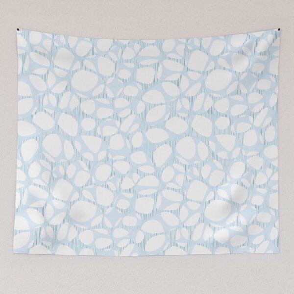 Item preview, Organic Lattice in Blue and White designed and sold by Squilla Design Studio.