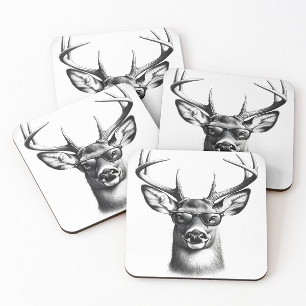 Item preview, Deer with Glasses | Wildlife Humor | Animals designed and sold by Art-Babble.