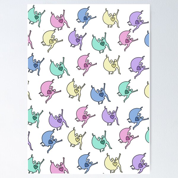 Colorful Dancers Poster