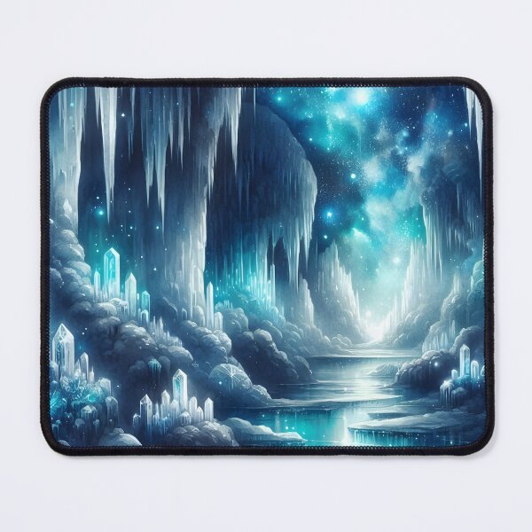 Item preview, "Water-colored Magical Crystal Cavern #42 Throw Pillow designed and sold by LLdreams.