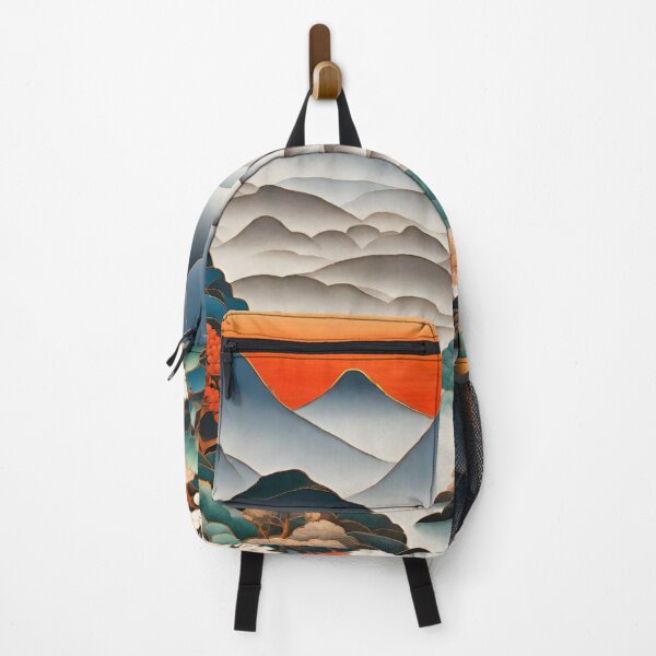 Item preview, Chinese cloisonne Sunset Mountains landscape designed and sold by Neeshki.