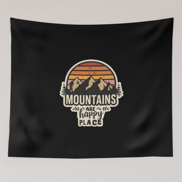 Item preview, Mountains are my happy place designed and sold by CosmicFreedom9.
