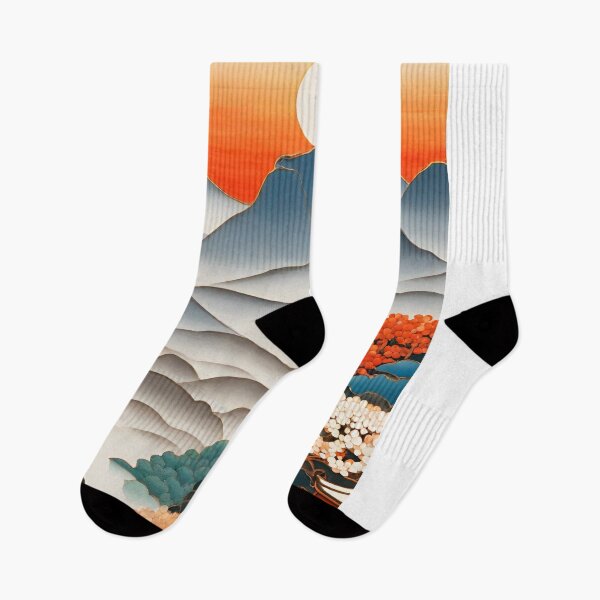Item preview, Chinese cloisonne Sunset Mountains landscape designed and sold by Neeshki.