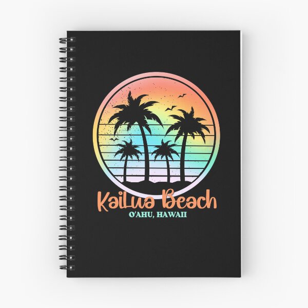 Artikelvorschau, Vintage Hawaii Surfing Label, Kailua Beach – Auf Oahu, Hawaii, sanfte Wellen, türkisfarbenes Wasser, Vintage-Sonnenuntergänge entworfen und verkauft von Sun Sand & Sea Art.