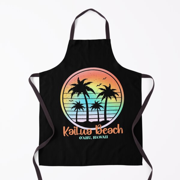 Item preview, Vintage Hawaii Surfing Label, Kailua Beach - Located on Oahu, Hawaii, gentle waves, turquoise water, vintage sunsets designed and sold by Sun Sand & Sea Art.