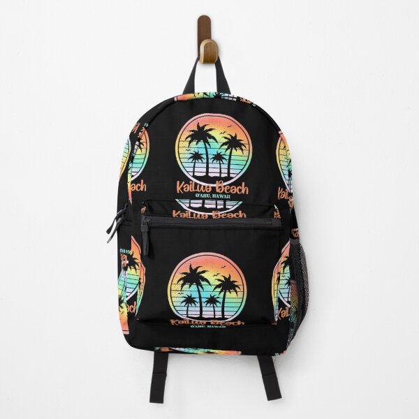 Item preview, Vintage Hawaii Surfing Label, Kailua Beach - Located on Oahu, Hawaii, gentle waves, turquoise water, vintage sunsets designed and sold by Sun Sand & Sea Art.