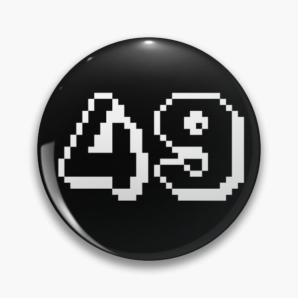 Item preview, 49, forty-nine, white, retro video game, 1 up! designed and sold by Numbers-Art.