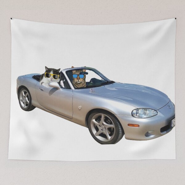 Item preview, Cats are chilling in Mazda designed and sold by Korona Biker Art.