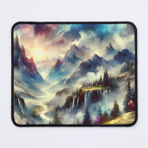 Item preview,  "Water-colored Colorful Misty Night Magic #44 Throw Pillow designed and sold by LLdreams.