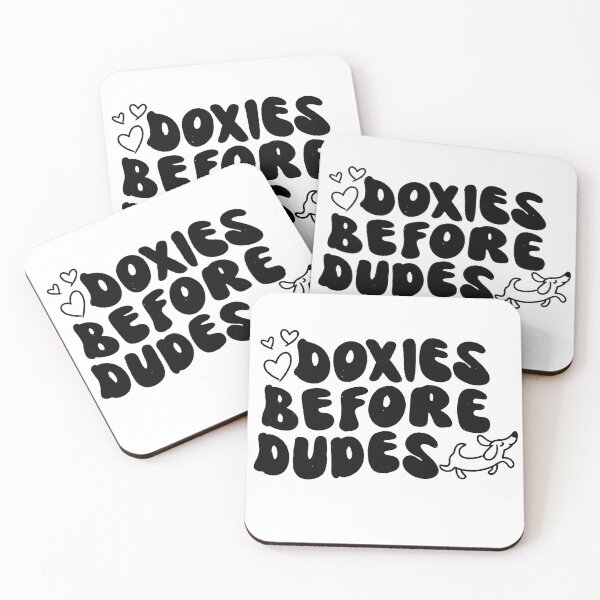 Item preview, Doxies Before Dudes - Graphic Dachshund typography designed and sold by Doodle-Doxie-CO.