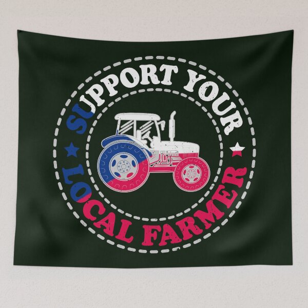 Item preview, Support Your Local Farmer, CZ, Czech Republic, Prague, Tractor designed and sold by Cerulean-Shop.