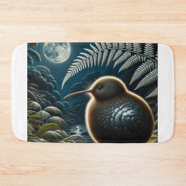 Item preview, Kiwi Bird under Silver Fern by Moonlight designed and sold by Traci Coxhead.