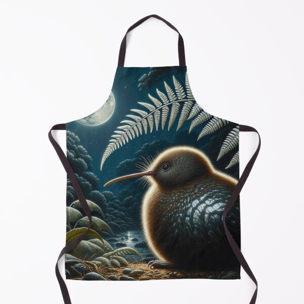 Item preview, Kiwi Bird under Silver Fern by Moonlight designed and sold by Traci Coxhead.