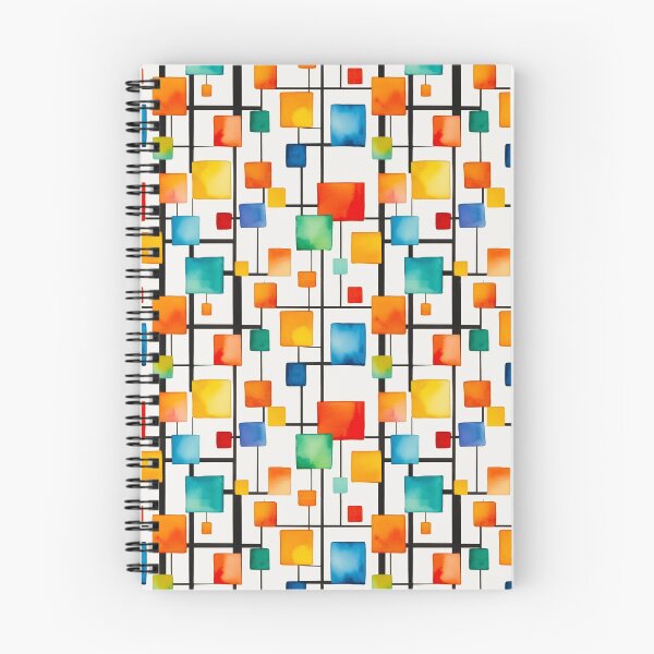 Item preview, Abstract Geometry Bauhaus watercolor pattern designed and sold by PixelPunny.