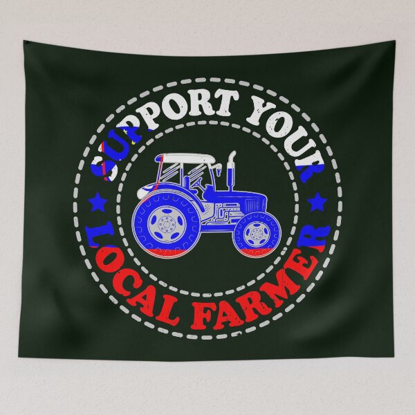Item preview, Support Your Local Farmers, SI, Slovenia, Ljubljana, Tractor designed and sold by Cerulean-Shop.